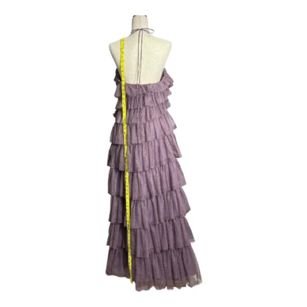Revelry Lavender Tulle Tiered Maxi Dress Size 8 C1 - Picture 3 of 8